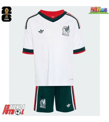México Segunda Equipación Niños Mundial 2026 Manga Corta (+ Pantalones cortos)